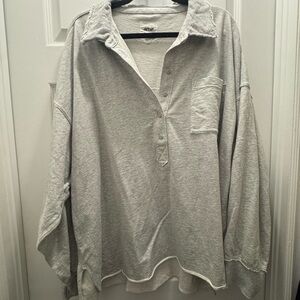 Aerie Gray Button Down Shirt